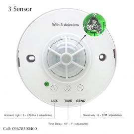 Automatic Infrared PIR Motion Sensor Switch for Light/Fan (110V~220V, AC) 107597