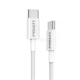 Pisen 60W Type-C to Type-C 3A Anti-Breaking Charging Braided Data Cable