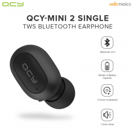 QCY Mini 2 Single TWS Bluetooth Earphone Mini BLACK  106887