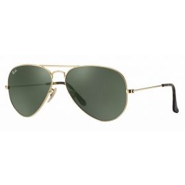 RayBan Unisex Aviator Sunglasses- Gold Frame,Green Lens RB3025-181 58 106245
