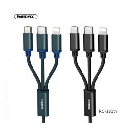 REMAX RC-131th Edition Series Fast Charging 3 in 1 Data Cable (Black) in BD at BDSHOP.COM