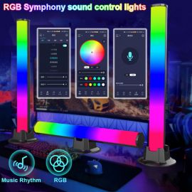 RGB Music Light-  Rhythm Light Color Ambient LED Lamp Bar for YouTube Studio, TV, Car Decoration & Party (Mobile App Controlled- 2pcs set) in BD at BDSHOP.COM