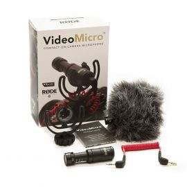 Rode VideoMicro Compact Microphone with Rycote Lyre Shock Mount- For DSLR and Smartphone 106941