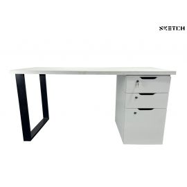 Sketch Steel Series Table With Alex Drawer (RS-D-WW) 