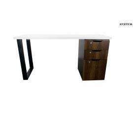 Sketch Steel Series Table With Alex Drawer (RS-D-WWN) 