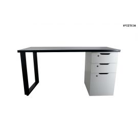 Sketch Steel Series Table With Alex Drawer (RS-D-BW) in BD at BDSHOP.COM