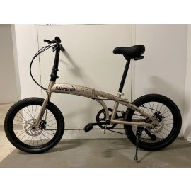 Sanhema Spoke Rim Double Folding Bicycle - Brown Color (20 Inch, Double Suspension, Shimano Gear)