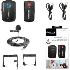 Saramonic Stereo Wireless Microphone System (BLINK 500 B1, Dual-Channel, 2.4GHz, Black)