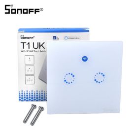 Sonoff T1 UK Smart WiFi RF APP Touch Control Wall Light Switch (2 Gang) 107637