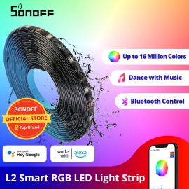 WiFi RGB LED Strip Light- Work with Alexa, Google Home, Dance with Music (5M, Sonoff L1) 1007956