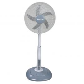 Super Star Rechargeable Stand Fan (RP-01, 16-inch, White) 107173