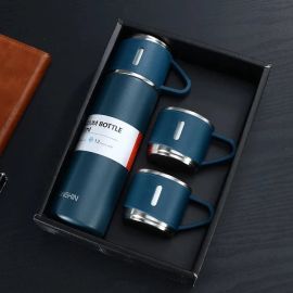 Stainless Steel Vacuum Flask Hot And Cool Water Bottle with two cups In Bdshop