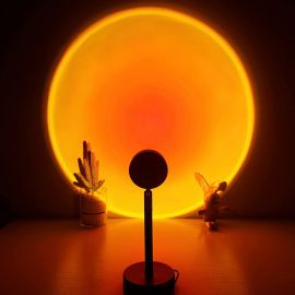 Sunset Projection Led Light- Rainbow Floor Stand Modern Lamp Night Light (Power from USB, Power Bank, Mobile Charger) in BD at BDSHOP.COM