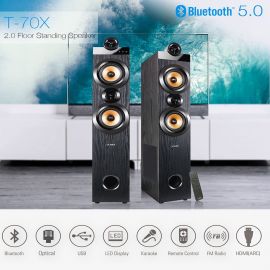 F&D T-70X 160 W Bluetooth Tower Speaker  (Black, 2.0 Channel)