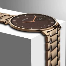 TITAN Edge Baseline Dark Titanium Dial Stainless Steel Strap Watch