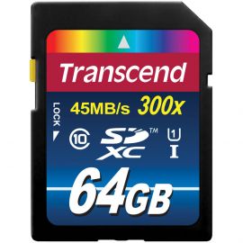 Transcend 64GB SDXC Memory Card Premium Class 10 UHS-I 300x 