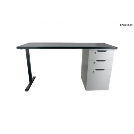 Sketch Steel Series Table With Alex Drawer (TS-D-BW )