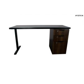 Sketch Steel Series Table With Alex Drawer (TS-D-BWN)