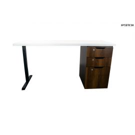 Sketch Steel Series Table With Alex Drawer (TS-D-WWN)