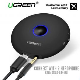 Ugreen Bluetooth Transmitter 3.5mm APTX Bluetooth Adapter for TV to Two Headphone Simultaneously 106766A