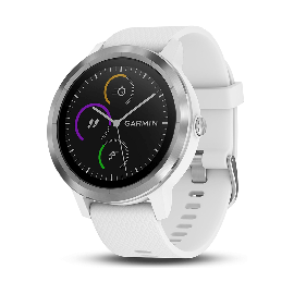 Garmin vivoactive 3 GPS Smartwatch - White & Stainless Hardware 107610