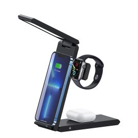 USAMS US-CD181 15W 3in1 Folding Wireless Charging Stand With Table Lamp In Bdshop