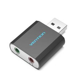 Vention VAB-S17-B USB External Sound Card Black Metal Type