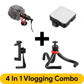 Best budget vlogging setup - Octopus Tripod, MM1, Odio MJ88, Mobile holder