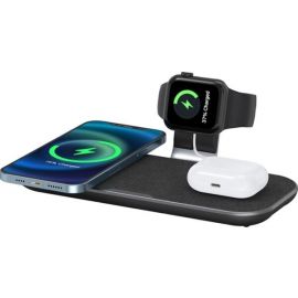 Wiwu Power Air 15w 3 In 1 Wireless Charger Pa3in1b Black