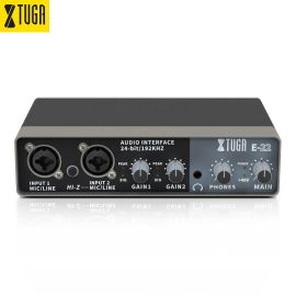 XTUGA E-22 Professional Audio Interface Stereo/Mono USB Recording Sound Card