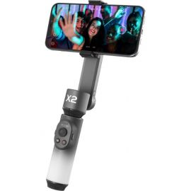 Zhiyun Smooth X2 Gimbal Stabilizer, Extendable Handheld iPhone Android Gimbal, Built-in Extension Rod, Face Tracking, YouTube TikTok Vlogging Stabilizer with Tripod