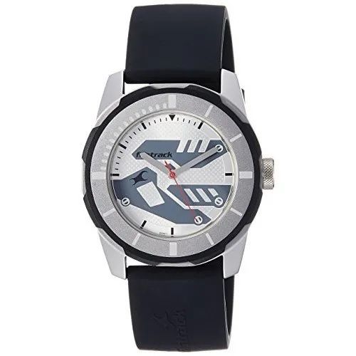 Fastrack Hitlist Quartz Chronograph Grey Dial Leather Strap Watch for Guys-anthinhphatland.vn